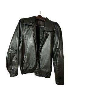 Phase 2 Black Leather Motorcycle Jacket